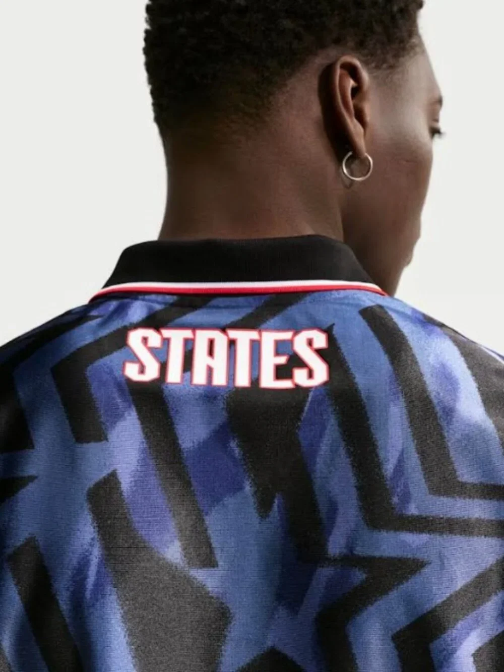Nike USA Blue and Black Star Graphic Men's Jersey